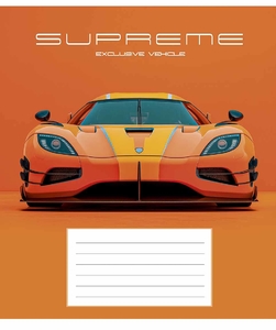 Зошит в клітинку 12 аркушів, кольорова обкладинка ВД-лак, дизайн: Supreme vehicle Школярик 012-3691K