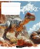 Зошит в клітинку 18 аркушів, кольорова обкладинка ВД-лак, дизайн: Dino Empire Школярик 018-3490K