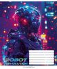Зошит в лінію 18 аркушів, кольорова обкладинка ВД-лак, дизайн: Robot revolution Школярик 018-3522L