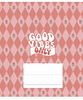 Зошит в клітинку 18 аркушів, кольорова обкладинка ВД-лак, дизайн: Good vibes only 018-3561K Школярик