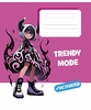 Тетрадь в клеточку 18 листов, цветная обложка выб. УФ-лак, дизайн: Trendy mode Школярик 018-3564K