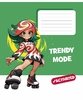 Тетрадь в клеточку 18 листов, цветная обложка выб. УФ-лак, дизайн: Trendy mode Школярик 018-3564K