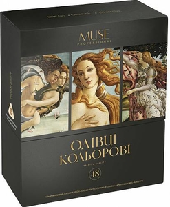 Олівці кольорові, 48 кольорів, в картонному боксі MUSE 102M-48 Школярик