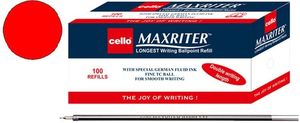 Стержень шариковый красный 140 мм Maxriter Cello 727ref