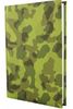 Щоденник недатований А5 320 аркушів білий папір в лінію прошивний шкіряна тверда обкладинка зелений Military Economix E21721-04
