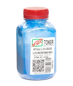 Тонер блакитний Cyan для HP LJ Pro300/400, LJ Pro M351/M375/M451/M475 бутль 80 г АНК
