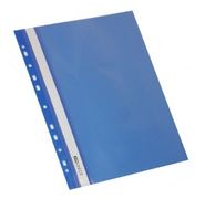 Скоросшиватель с прозрачным верхом А4 синий 160 мкм глянцевая фактура с перфорацией Economix E31510-02