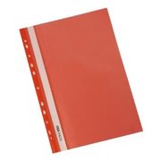 Скоросшиватель с прозрачным верхом А4 красный 160 мкм глянцевая фактура с перфорацией Economix E31510-03