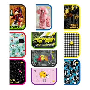 Пенал-книжка, 19х13 см. микс АП-1003 Апельсин