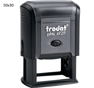 Оснастка к штампу пластиковая 50х30 мм TRODAT Printy 4929, цвет корпуса: черный
