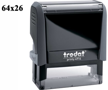 Оснащення до штампу пластикове 64х26 мм TRODAT Printy 4914 колір корпусу: сірий