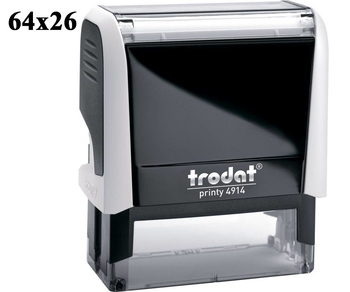 Оснащення до штампу пластикове 64х26 мм TRODAT Printy 4914 колір корпусу: білий