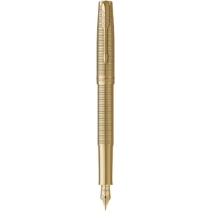 Ручка перова синя, тонке перо F + чохол, серія: SONNET 17 SE Cisele Gold GT 68 611 Parker