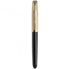 Ручка перова, тонке перо F, серія: PARKER 51 Deluxe Black GT 57 011 Parker