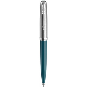Ручка кулькова автоматична поворотна чорна 1 мм, серія: PARKER 51 Teal Blue 55 332 Parker