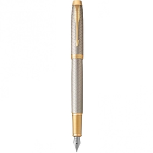 Ручка перьевая синяя, тонкое перо F, серия: IM 17 Premium Warm Silver GT 24 111 Parker