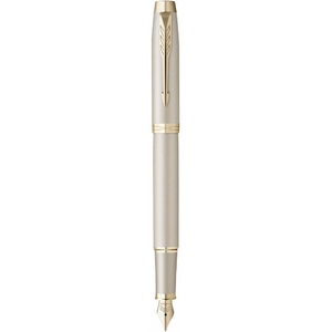 Ручка перьевая синяя, тонкое перо F, серия: IM 17 Professionals Monochrome Champagne 28 211 Parker