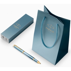 Ролер чорний 0,5 мм + подарунковий пакет, серія: IM 17 Rituals Turquoise Green GT 29 122 Parker