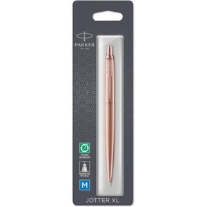 Ручка шариковая автоматическая синяя 1 мм, серия: JOTTER 17 XL Monochrome Pink Gold PGT, в блистере 12636 Parker