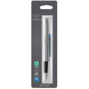 Ручка перова синя, середнє перо M, серія: JOTTER 17 Stainless Steel CT, в блістері 16 116 Parker