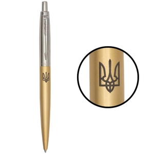 Ручка кулькова автоматична синя 1 мм, серія: JOTTER 17 XL Matt Gold CT Тризуб 13432_T001b Parker