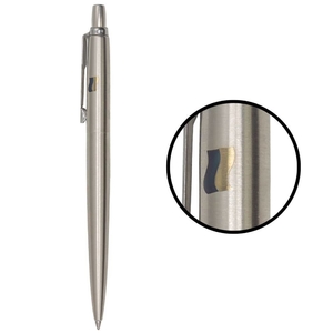 Ручка шариковая автоматическая синяя 1 мм, серия: JOTTER 17 UKRAINE Stainless Steel CT Флаг 16132_T008c2 Parker