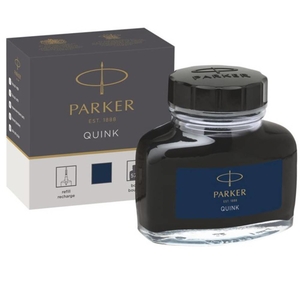 Чернила для заправки перьевых ручек, темно-синие, 57 мл Quink 11 010BLB Parker