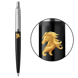 Ручка кулькова автоматична синя 1 мм, серія : JOTTER 17 Originals ZODIAC Black CT Золотий кінь 15632_Z5030u Parker