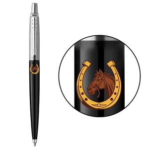 Ручка кулькова автоматична синя 1 мм, серія : JOTTER 17 Originals ZODIAC Black CT Кінь з підковою 15632_Z5050u Parker