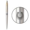 Ручка шариковая автоматическая синяя 1 мм, серия: JOTTER1 7 DESIGN Stainless Steel CT Счастливая подкова 16032_R106b Parker