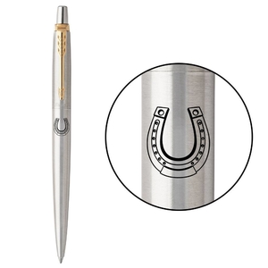 Ручка кулькова автоматична синя 1 мм, серія: JOTTER1 7 DESIGN Stainless Steel CT Щаслива підкова 16032_R106b Parker