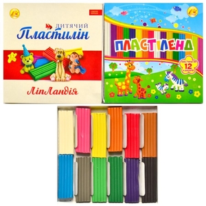 Пластилин 12 цветов 240 грамм Липландия Тетрада ТЕ461371/338