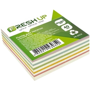 Папір для нотаток, 80х80 мм, 400 аркушів, проклеєний мікс FR-2412 Fresh Up