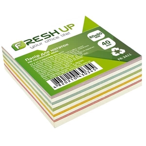 Папір для нотаток, 80х80 мм, 400 аркушів, мікс FR-2411 Fresh Up
