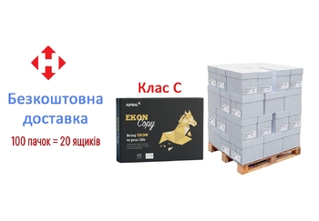 Папір офісний білий А4, 500 аркушів, клас С, немаркований Ekon Copy Economy (ПРОДАЖ ПАЛЕТАМИ ВІД 100 ПАЧОК)