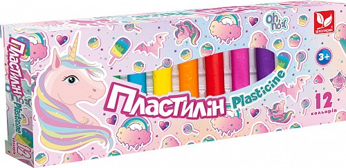 Пластилін восковий, 12 кольорів 150 г Unicorn 303221007 Школярик