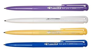 Ручка шариковая автоматическая синяя 0,7 мм, микс 4-2009 01010186 4Office