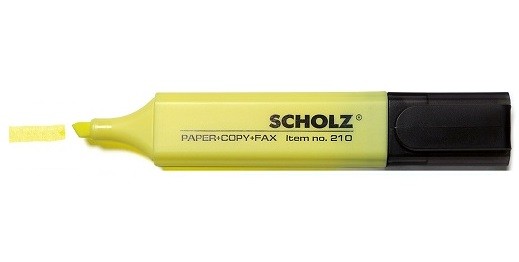 Маркер текстовый желтый 210 01100213 Scholz