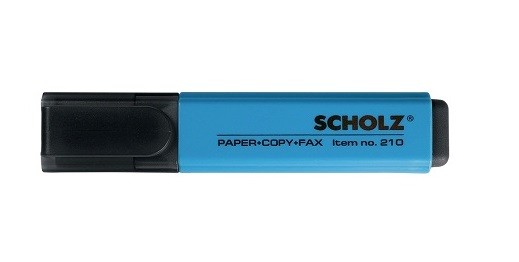 Маркер текстовий блакитний 210 01100215 Scholz