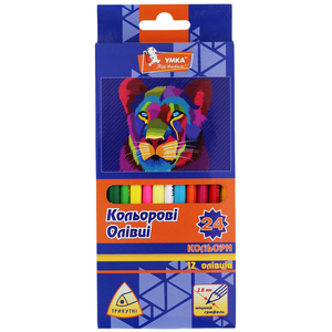 Олівці кольорові двосторонні 24 кольори (12 шт) Фауна ЦК42-22 01152080 Умка