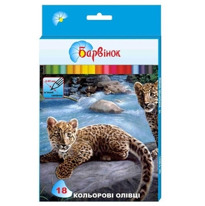Карандаши цветные 18 цветов Фауна 5-203/1 01152530 Барвінок