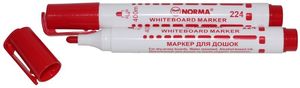Маркер для білих дошок 2,5 - 3,5 мм круглий 400 метрів, червоний 224-01N, NORMA 01170211 (12/300/120)