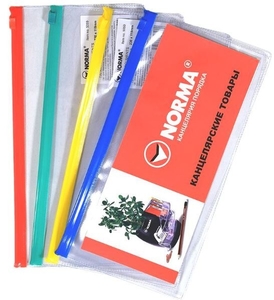 папка на блискавці, 230*118 мм (для квитків), PP, 5059, NORMA 03035120 (24/480/192)