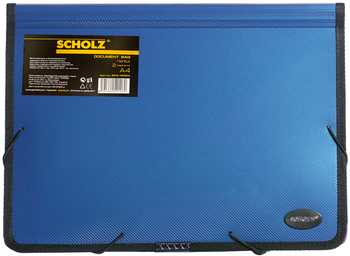 Папка А4, на гумках, 2 відділення, синій металік 5212-06SCH 03100176 Scholz