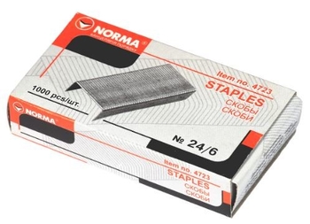 Скобы для степлера, №24/6, металлические 4723 04030250 Norma