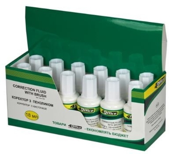 Коректор з щіточкою, 18 мл Fluid 4-342 04130480 4Office