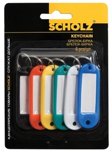 Брелок-бірка, 6 шт в наборі, мікс 4401 04160240 Scholz