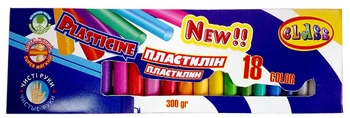 Пластилин, 18 цветов, 300 г. Чистые руки ECO 7628С 11060230 Class