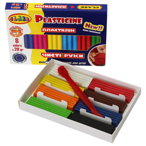 Пластилін, 8 кольорів, 160 г Чисті руки ECO 7644С 11060460 Class