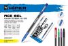 Ручка гелевая с резиновым держателем Hiper Ace Gel 0.6 мм, пишет черным HG-125 (10)